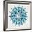 Mandala in Silver and Blue-Cat Coquillette-Framed Giclee Print