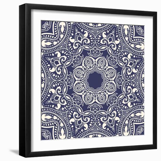Mandala: Indian Decorative Pattern-Katyau-Framed Art Print