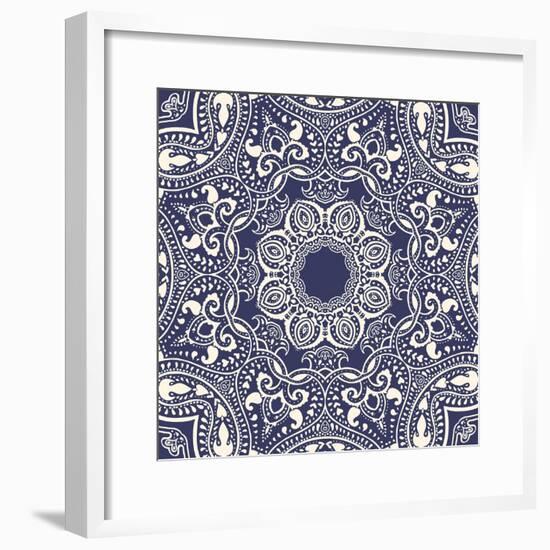 Mandala: Indian Decorative Pattern-Katyau-Framed Premium Giclee Print