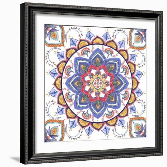 Mandala Meditation III-Melissa Wang-Framed Art Print