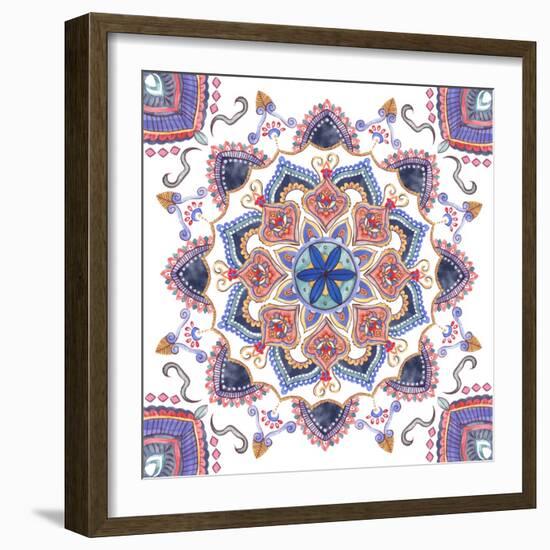 Mandala Meditation IV-Melissa Wang-Framed Art Print