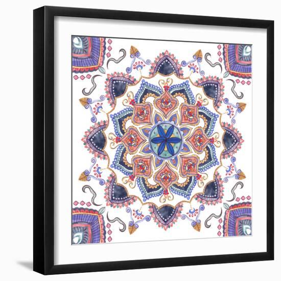 Mandala Meditation IV-Melissa Wang-Framed Art Print