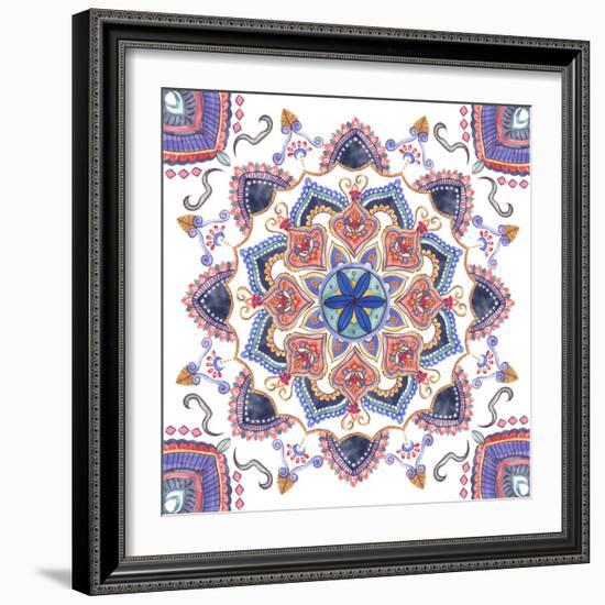 Mandala Meditation IV-Melissa Wang-Framed Art Print