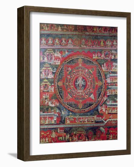 Mandala of Amoghapasa-null-Framed Giclee Print