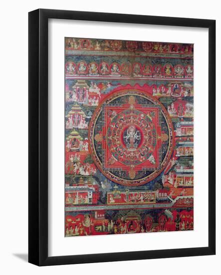 Mandala of Amoghapasa-null-Framed Giclee Print