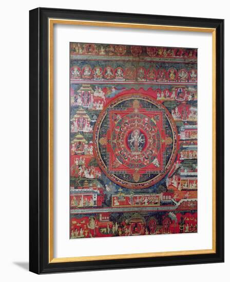 Mandala of Amoghapasa-null-Framed Giclee Print