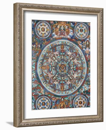 Mandala on a Tibetan Thangka, Bhaktapur, Nepal, Asia-Godong-Framed Photographic Print