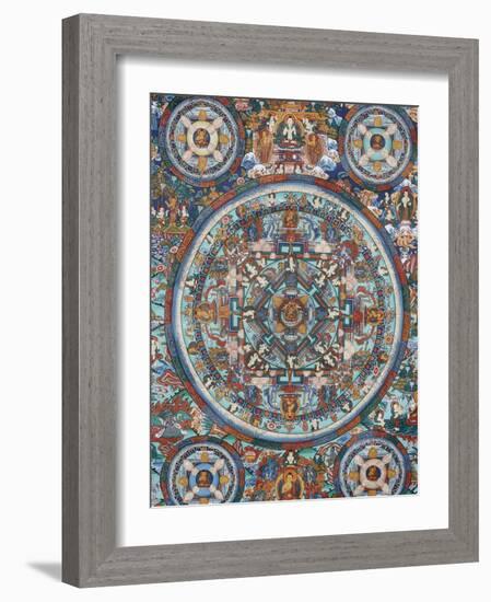 Mandala on a Tibetan Thangka, Bhaktapur, Nepal, Asia-Godong-Framed Photographic Print