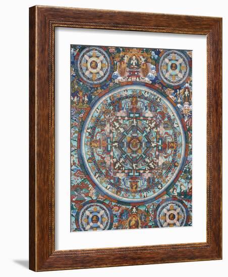 Mandala on a Tibetan Thangka, Bhaktapur, Nepal, Asia-Godong-Framed Photographic Print