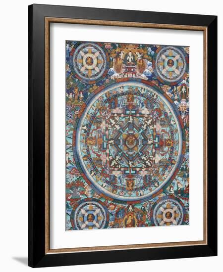 Mandala on a Tibetan Thangka, Bhaktapur, Nepal, Asia-Godong-Framed Photographic Print