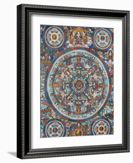 Mandala on a Tibetan Thangka, Bhaktapur, Nepal, Asia-Godong-Framed Photographic Print