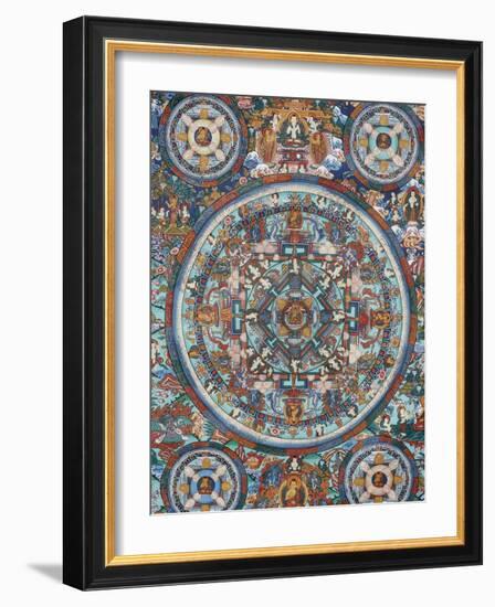 Mandala on a Tibetan Thangka, Bhaktapur, Nepal, Asia-Godong-Framed Photographic Print