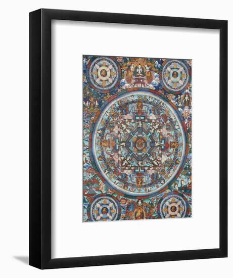Mandala on a Tibetan Thangka, Bhaktapur, Nepal, Asia-Godong-Framed Photographic Print
