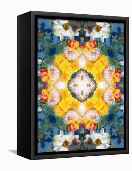 Mandala Ornament from Flower Photographs-Alaya Gadeh-Framed Premier Image Canvas