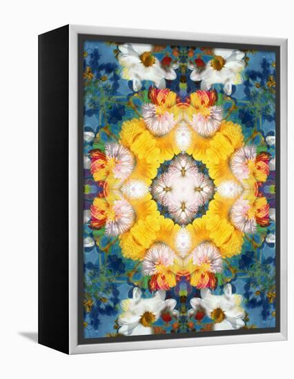 Mandala Ornament from Flower Photographs-Alaya Gadeh-Framed Premier Image Canvas