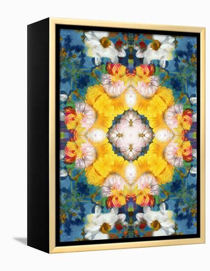 Mandala Ornament from Flower Photographs-Alaya Gadeh-Framed Premier Image Canvas