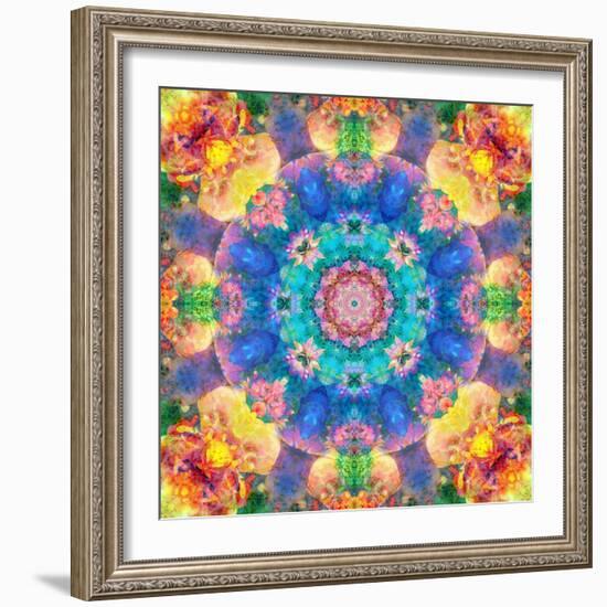 Mandala Ornament from Flower Photographs-Alaya Gadeh-Framed Photographic Print