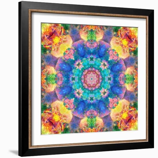 Mandala Ornament from Flower Photographs-Alaya Gadeh-Framed Photographic Print