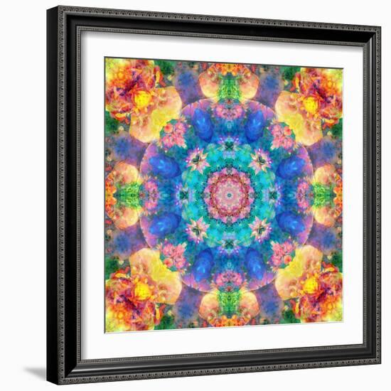 Mandala Ornament from Flower Photographs-Alaya Gadeh-Framed Photographic Print