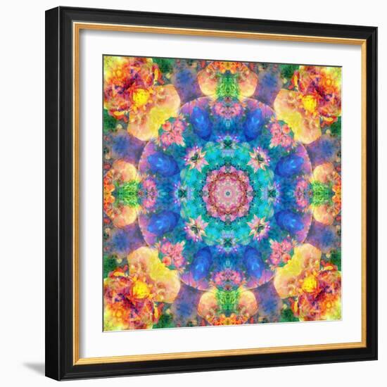 Mandala Ornament from Flower Photographs-Alaya Gadeh-Framed Photographic Print