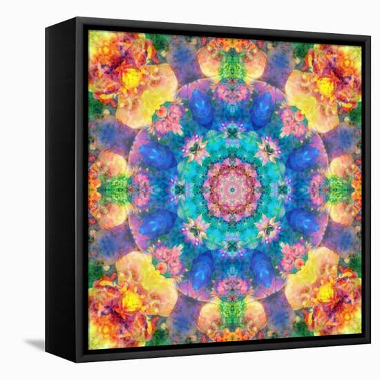 Mandala Ornament from Flower Photographs-Alaya Gadeh-Framed Premier Image Canvas