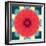 Mandala Ornament from Red Blooming Flowers, Conceptual Photographic Layer Work-Alaya Gadeh-Framed Photographic Print