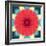 Mandala Ornament from Red Blooming Flowers, Conceptual Photographic Layer Work-Alaya Gadeh-Framed Photographic Print