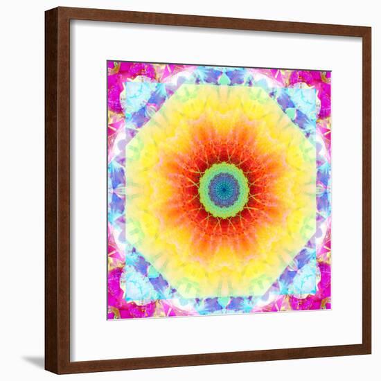 Mandala Ornament of Flowers, Composing-Alaya Gadeh-Framed Photographic Print