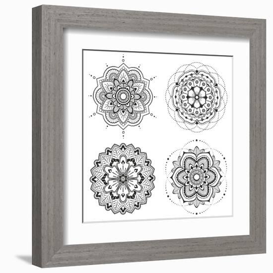 Mandala Set-Lullis-Framed Art Print