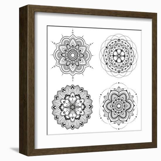 Mandala Set-Lullis-Framed Art Print