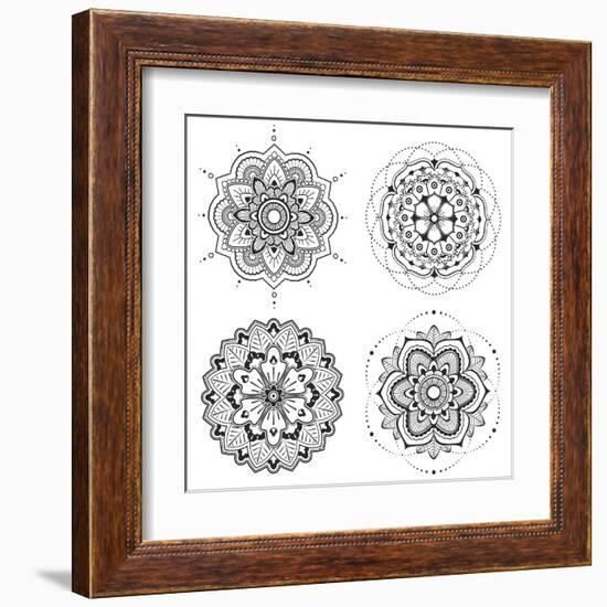 Mandala Set-Lullis-Framed Art Print