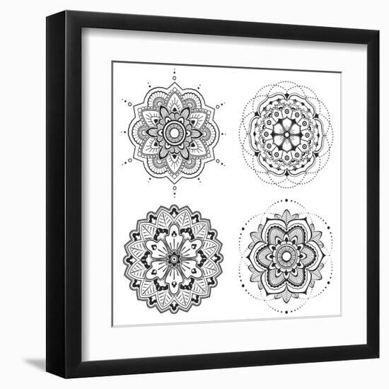 Mandala Set-Lullis-Framed Art Print