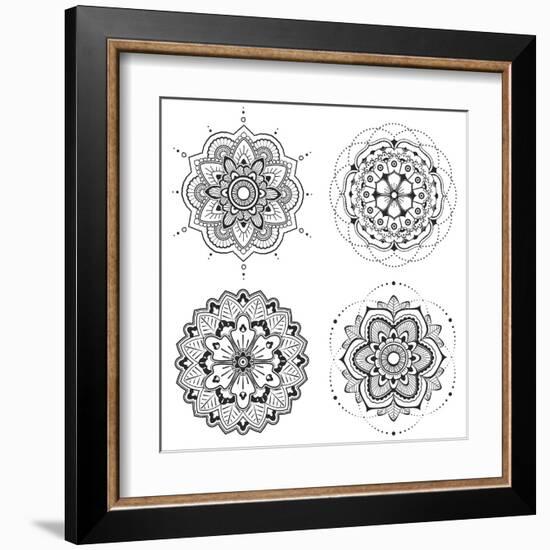 Mandala Set-Lullis-Framed Art Print