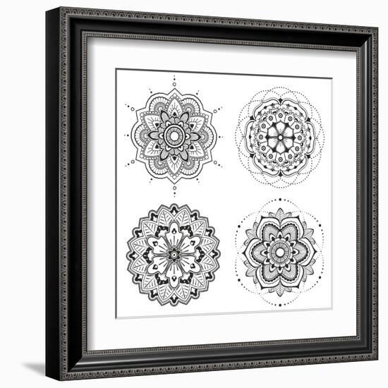 Mandala Set-Lullis-Framed Art Print