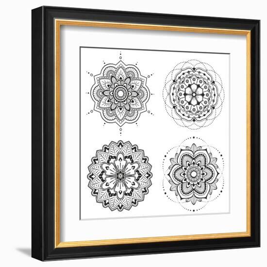 Mandala Set-Lullis-Framed Art Print