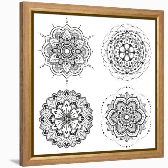 Mandala Set-Lullis-Framed Stretched Canvas