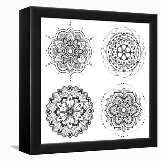 Mandala Set-Lullis-Framed Stretched Canvas