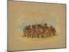 Mandan Buffalo Dance, 1861-George Catlin-Mounted Giclee Print