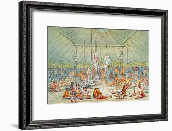 Mandan Ceremony-George Catlin-Framed Giclee Print