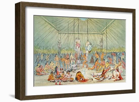 Mandan Ceremony-George Catlin-Framed Giclee Print