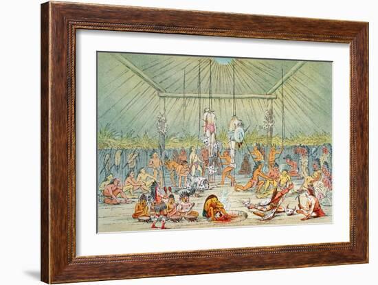 Mandan Ceremony-George Catlin-Framed Giclee Print