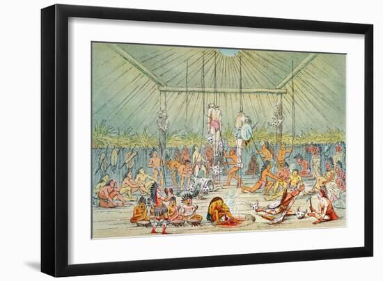 Mandan Ceremony-George Catlin-Framed Giclee Print