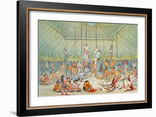 Mandan Ceremony-George Catlin-Framed Giclee Print