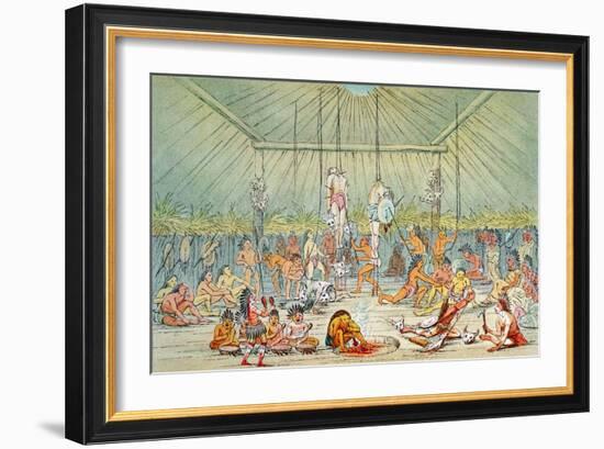 Mandan Ceremony-George Catlin-Framed Giclee Print