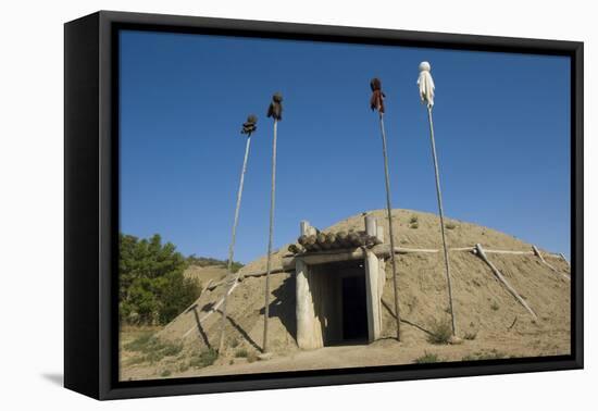 Mandan Earth Lodges at On-A-Slant Indian Village, South Dakota-Angel Wynn-Framed Premier Image Canvas