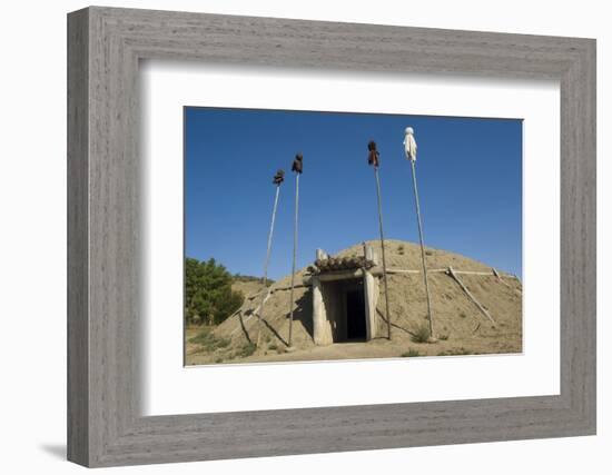 Mandan Earth Lodges at On-A-Slant Indian Village, South Dakota-Angel Wynn-Framed Photographic Print