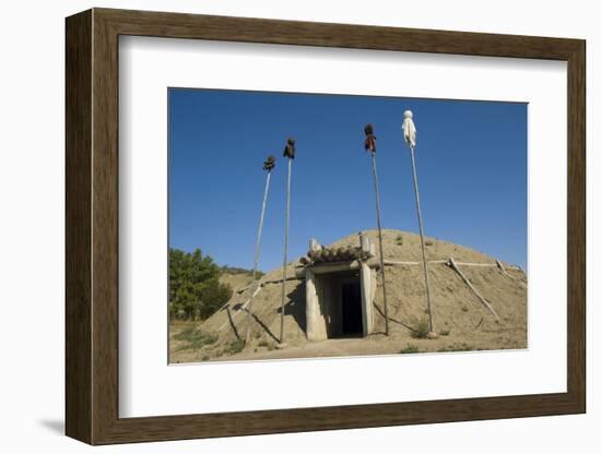 Mandan Earth Lodges at On-A-Slant Indian Village, South Dakota-Angel Wynn-Framed Photographic Print