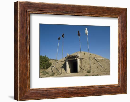 Mandan Earth Lodges at On-A-Slant Indian Village, South Dakota-Angel Wynn-Framed Photographic Print