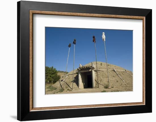 Mandan Earth Lodges at On-A-Slant Indian Village, South Dakota-Angel Wynn-Framed Photographic Print