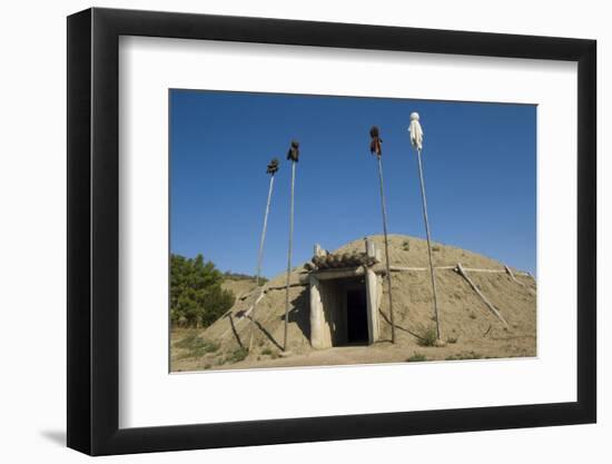 Mandan Earth Lodges at On-A-Slant Indian Village, South Dakota-Angel Wynn-Framed Photographic Print